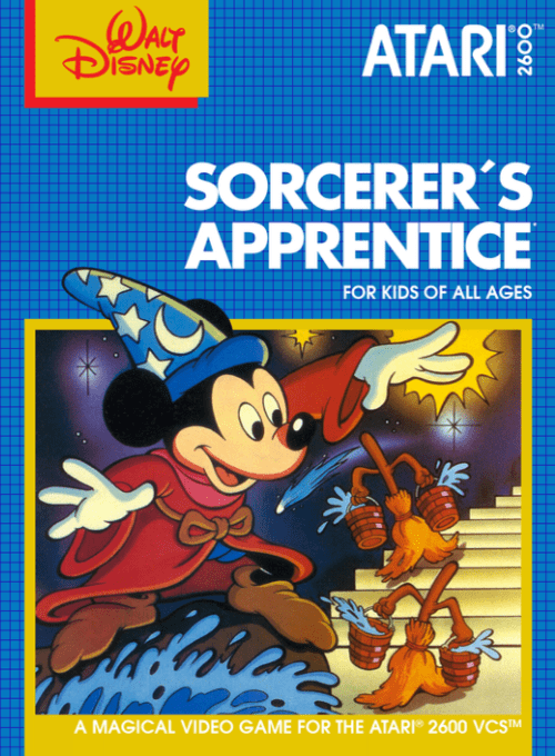 Sorcerer's Apprentice box art for Atari 2600